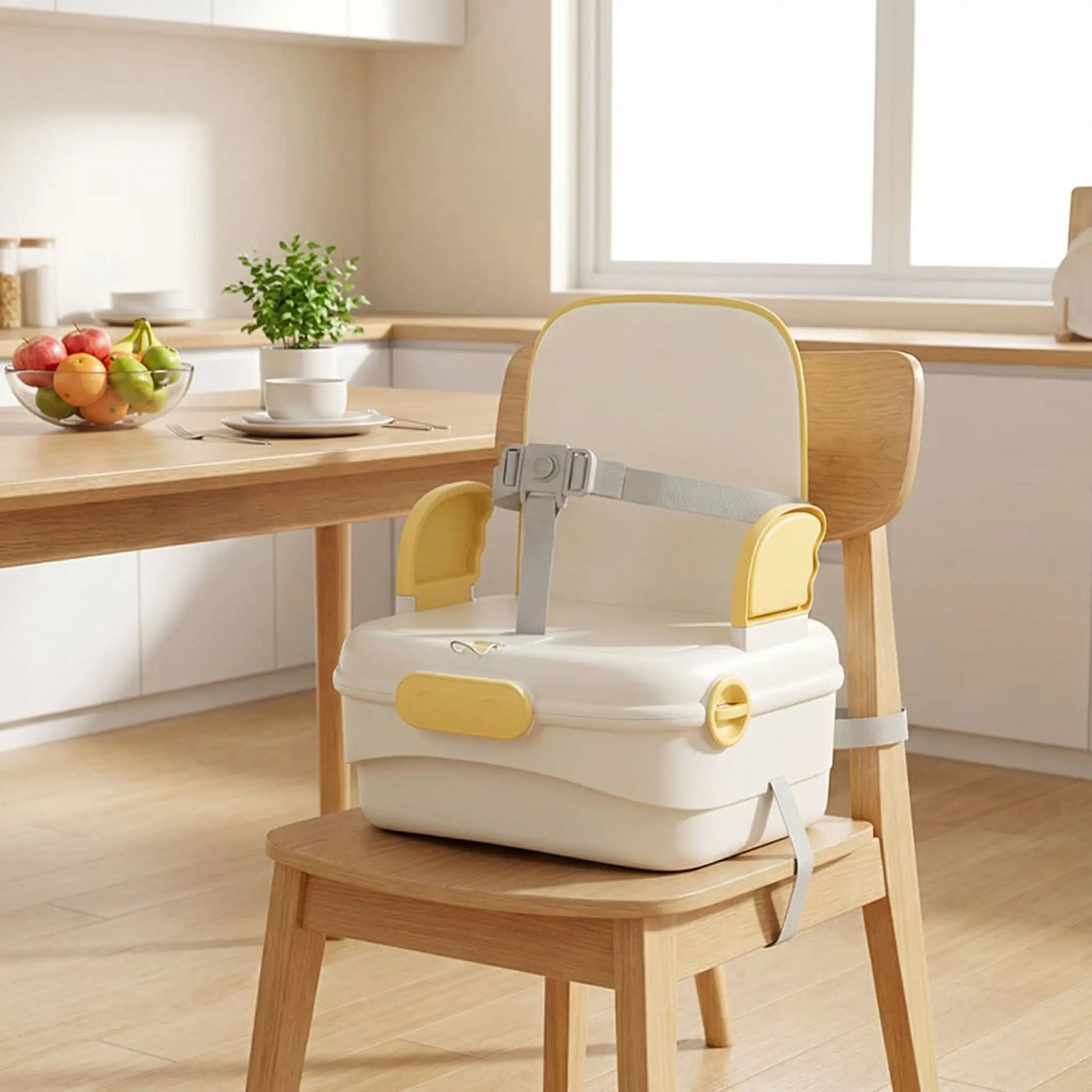 Rehausseur de chaise pliable jaune