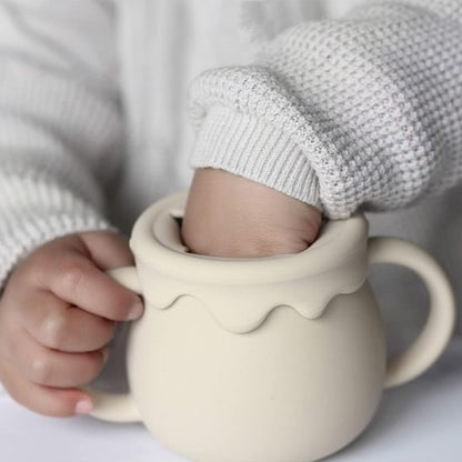 Verre bébé Antidérapant Incassable blanc