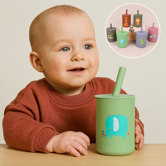 Verre bébé divertissant vert olive