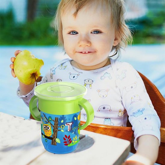 Verre bébé | Anti Fuite Autonomie vert