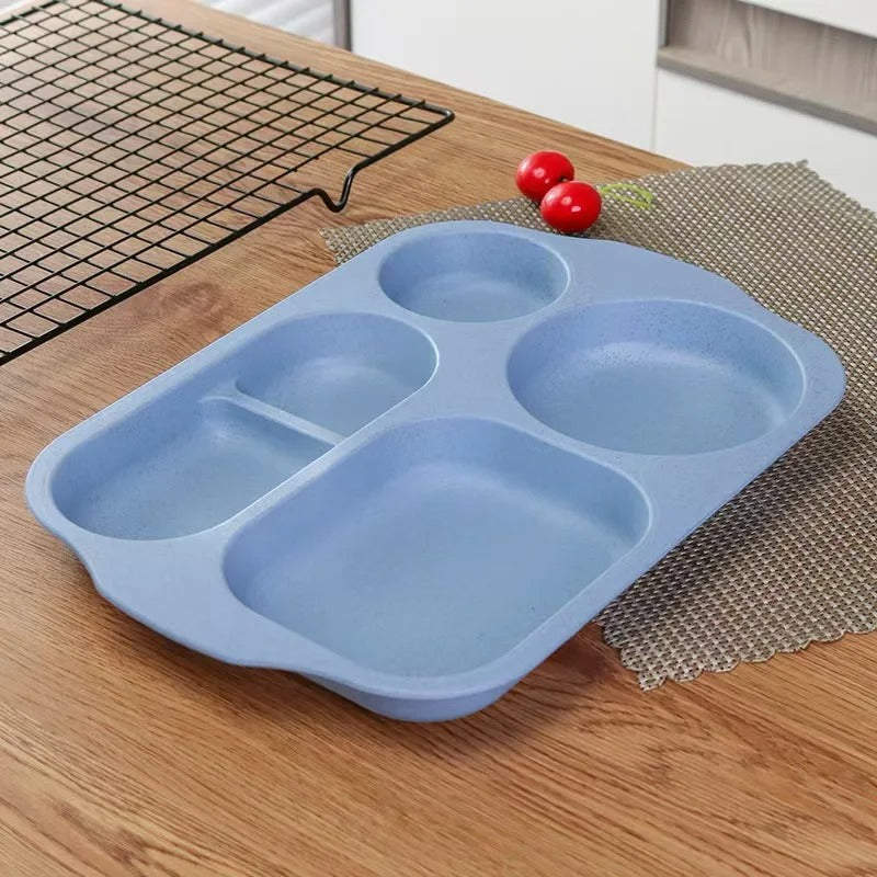 Assiette bébé lapin ventouse silicone bleu