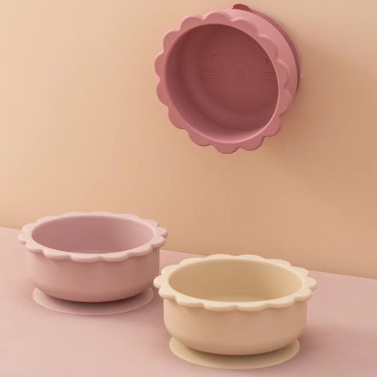 Assiette bébé rose