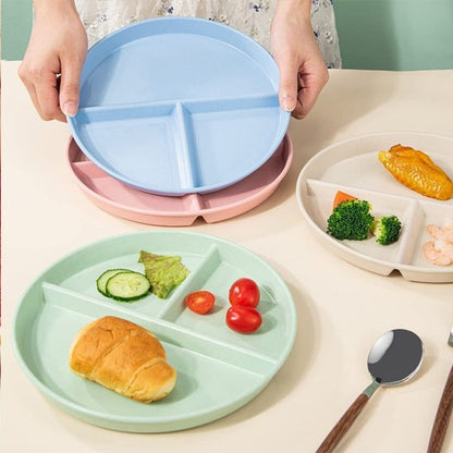 Assiette bébé silicone antidérapante ventouse bleu 