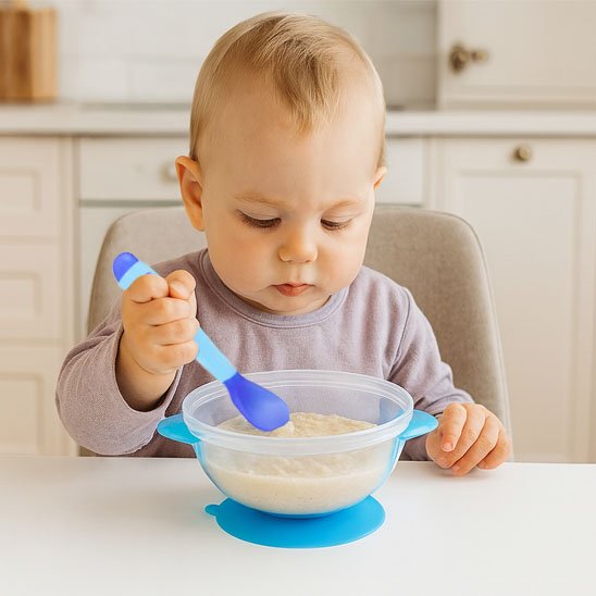Assiette bébé ventouse bleu Mathilda 
