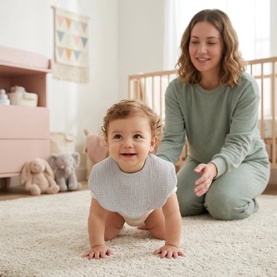 Bandana bavoir bébé confort extra doux avec maman
