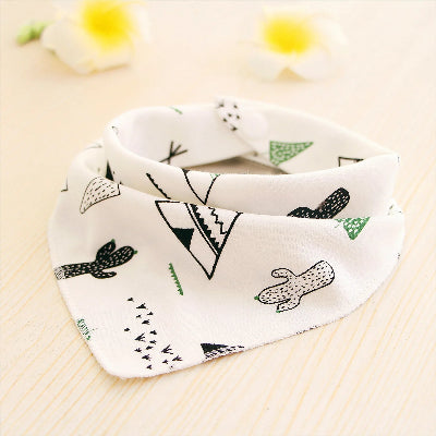 bandana bavoir coton anti humidité avec cactus