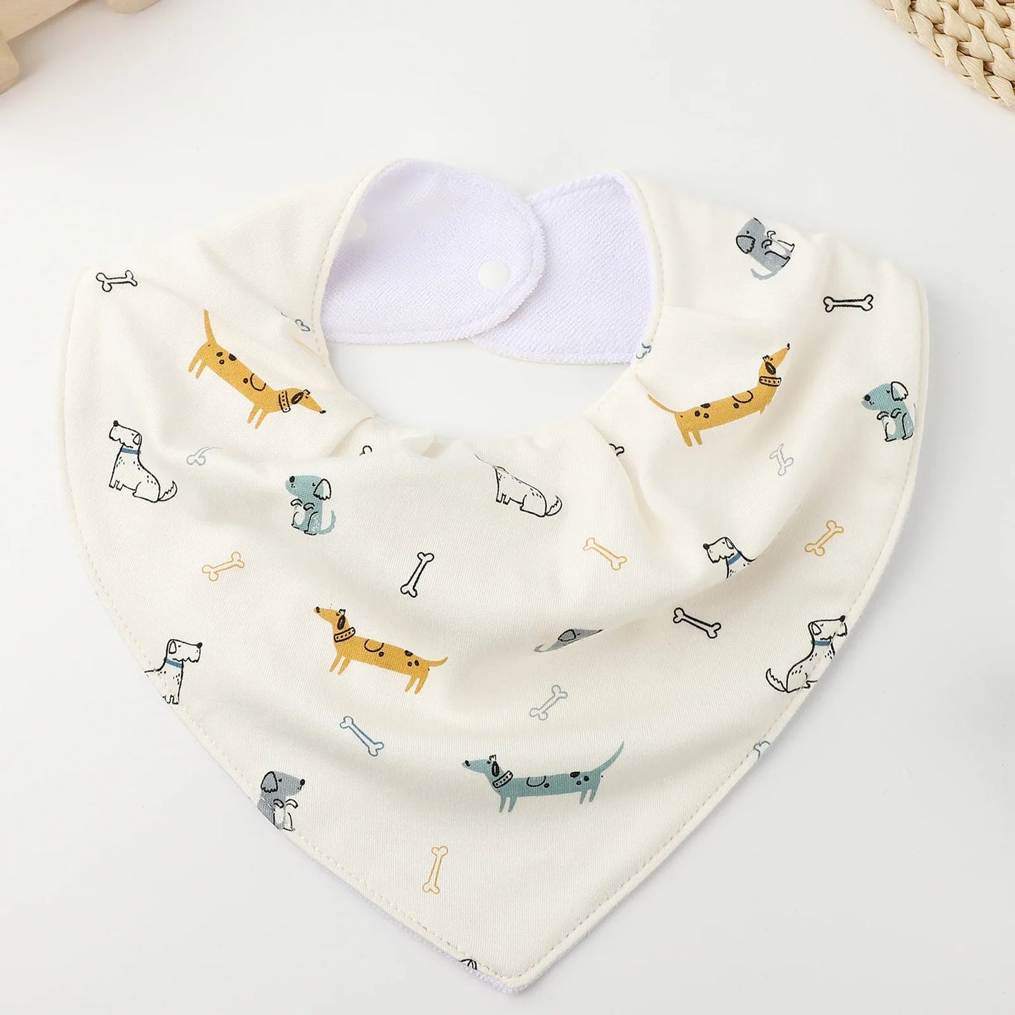 Bandana imperméable ultra protecteur blanc avec petits chiens