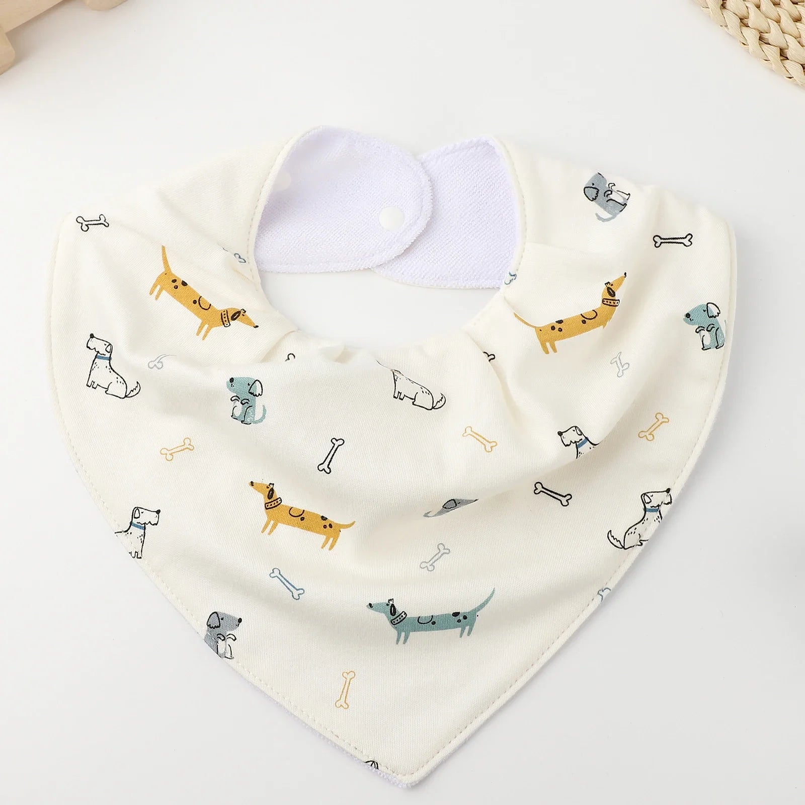 Bandana imperméable ultra protecteur blanc avec petits chiens