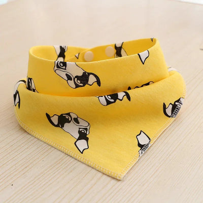 Bandanas imperméables coton hypoallergénique jaune