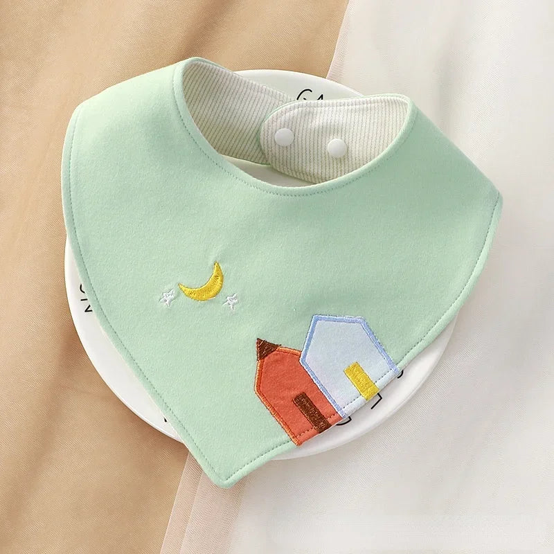 Bandanas imperméables vert avec petites maisons