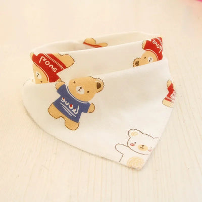 Bavoir bandana absorbant coton oursons