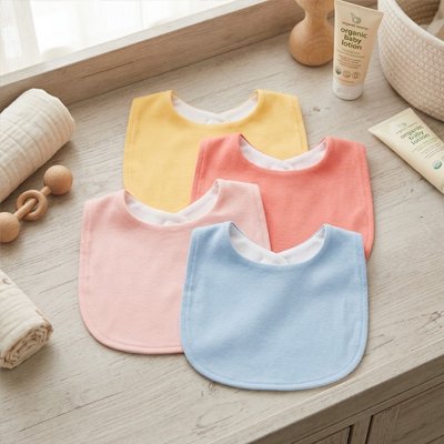Bavoir bandana bébé bleu pâle
