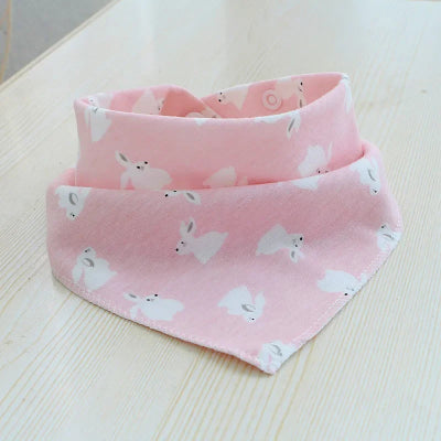 Bavoir bandana bébé coton peau sensible avec lapins