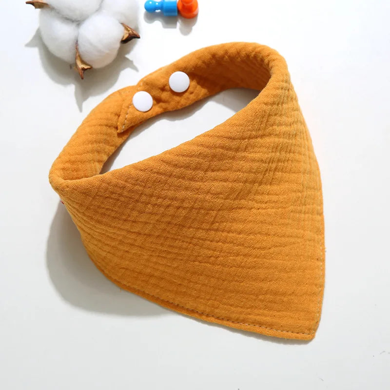 Bavoir bandana coton brun