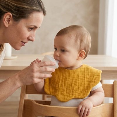 Bavoir bébé naissance jaune
