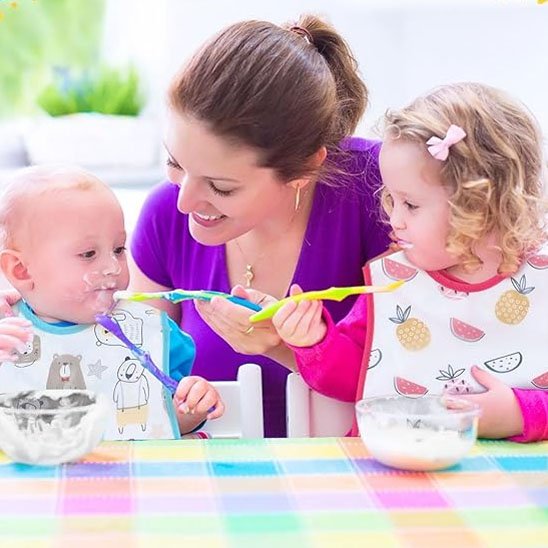 Bavoir bébé ultra absorbant imperméable  bleu