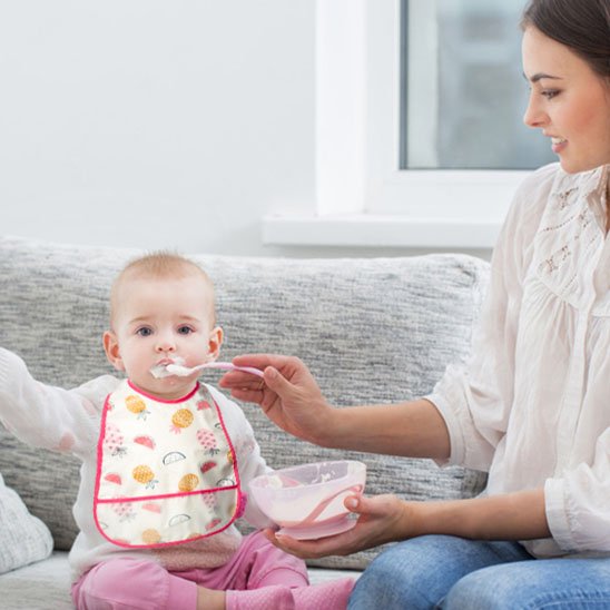 Bavoir bébé ultra absorbant imprméable rouge