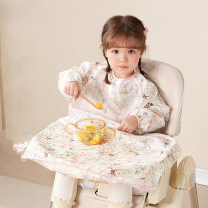 Bavoir imperméable bébé lapins rose