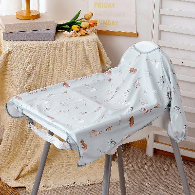 Bavoir manche longue bébé avec différents animaux