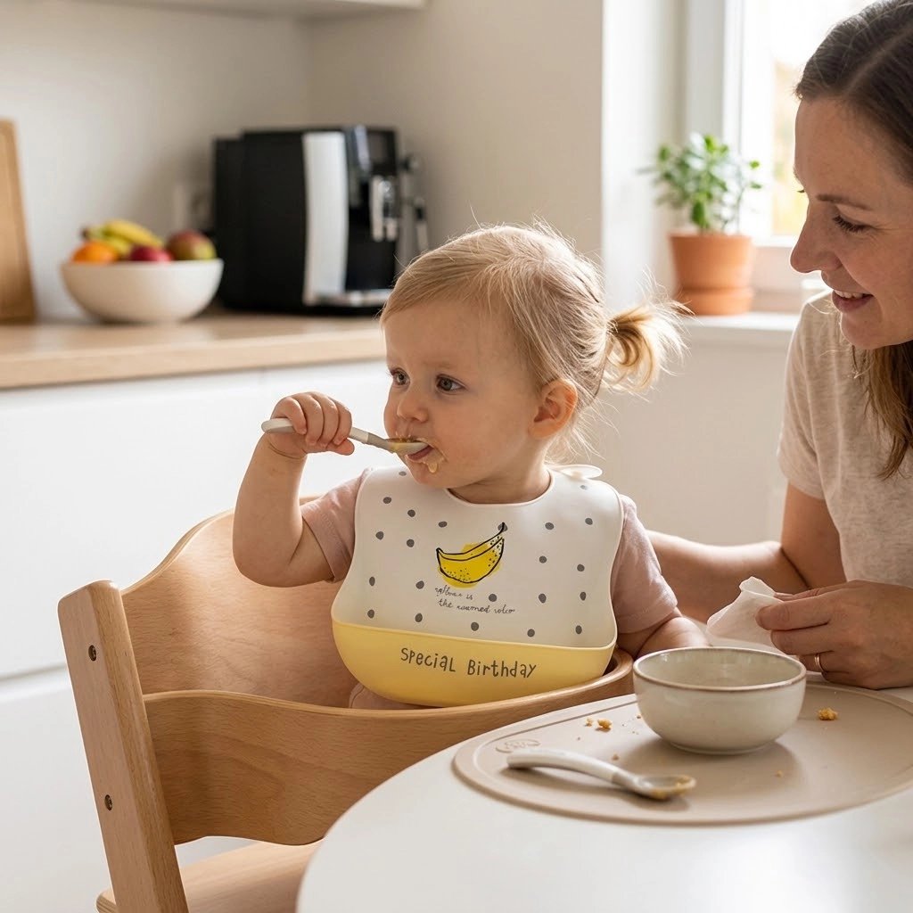 Bavoir pour bébé jaune autour du coup de bébé fille