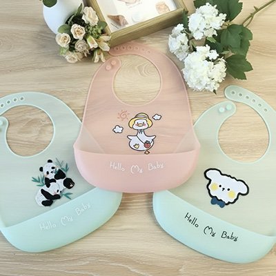 Bavoir silicone imperméable oie