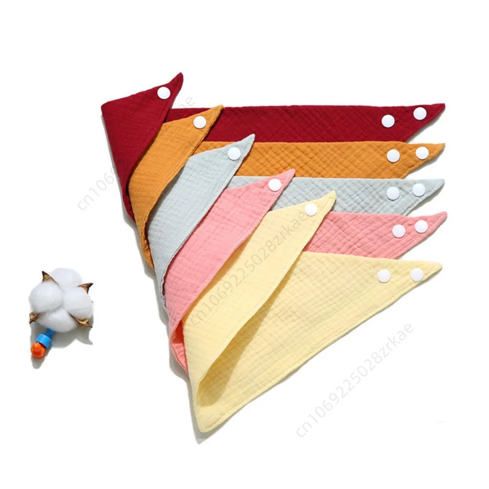 Bavoirs bandana coton cinq couleur différentes