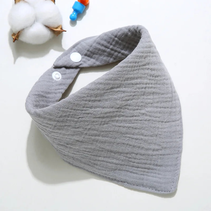 Bavoirs bandana coton premium gris