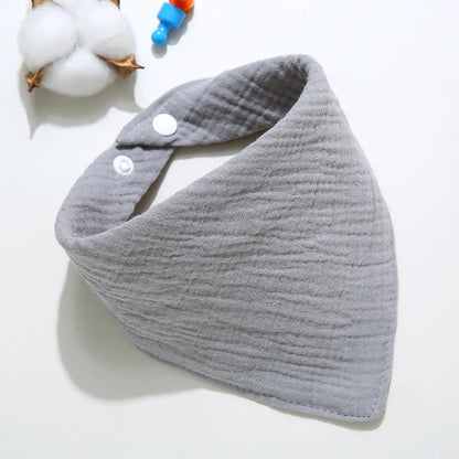 Bavoirs bandana coton premium gris