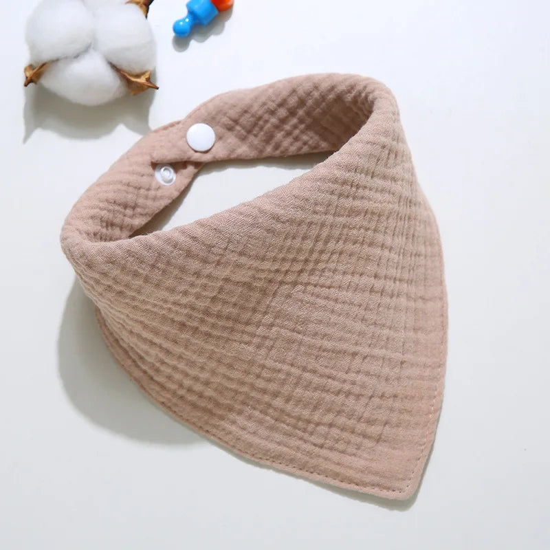 Bavoirs bandana ultra absorbants coton brun