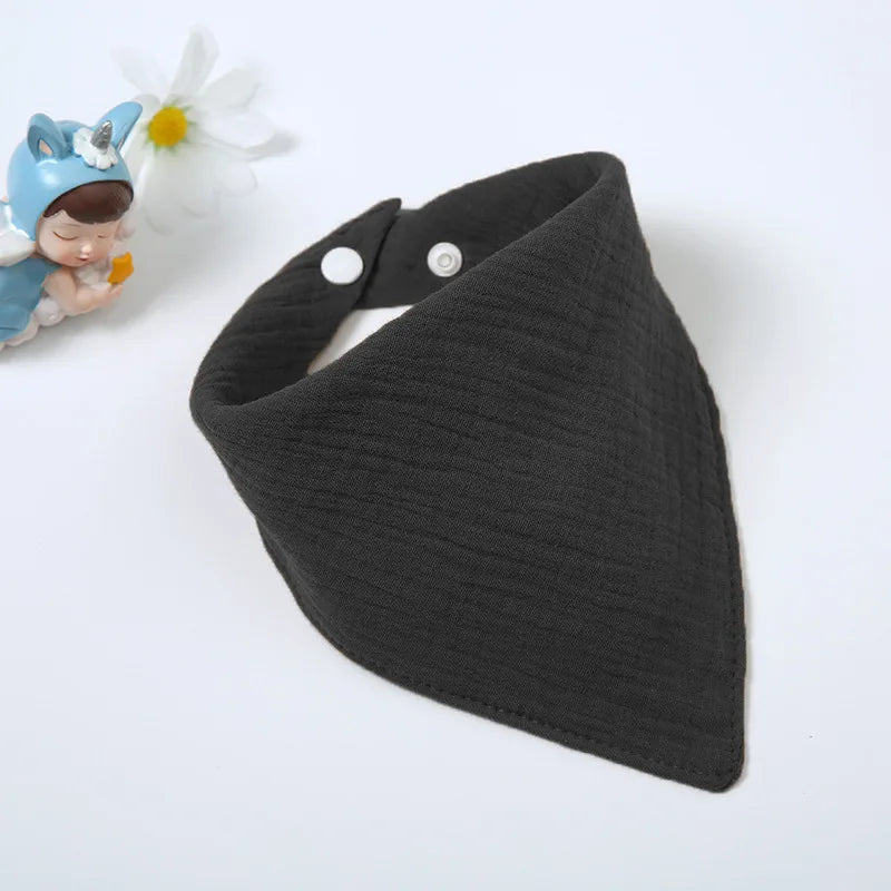Bavoirs bandana ultra absorbans coton noir