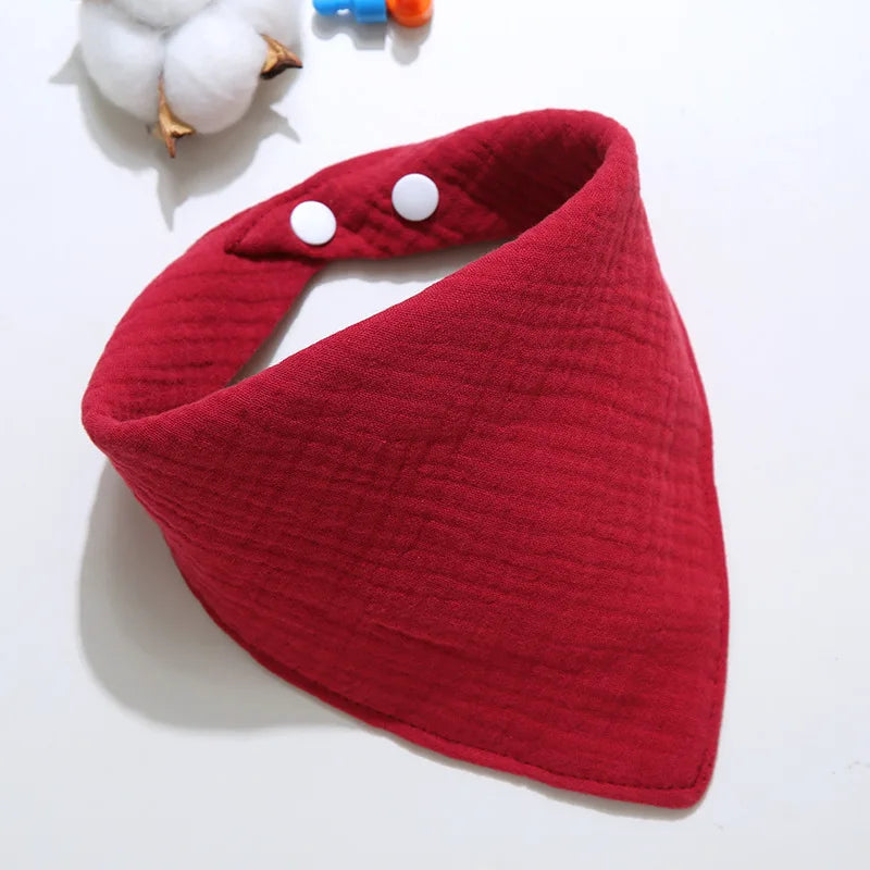 Bavoirs bandana ultra absorbants coton rouge
