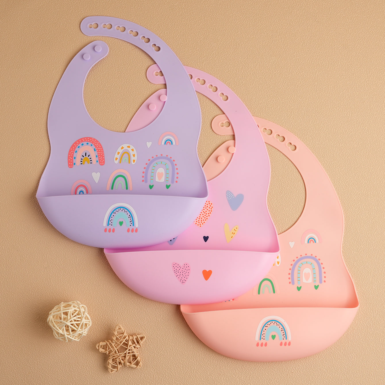 Bavoirs imperméables avec coeur