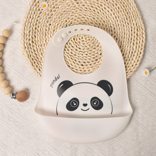 bavoirs imperméables bébé silicone poche panda