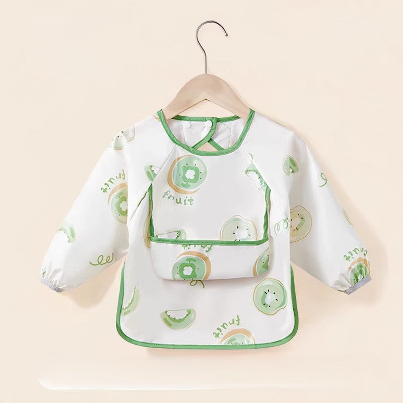 Bavoirs manche longue bébé kiwi fruit