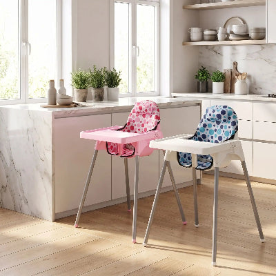 Bébé confort housse chaise haute rose bleu