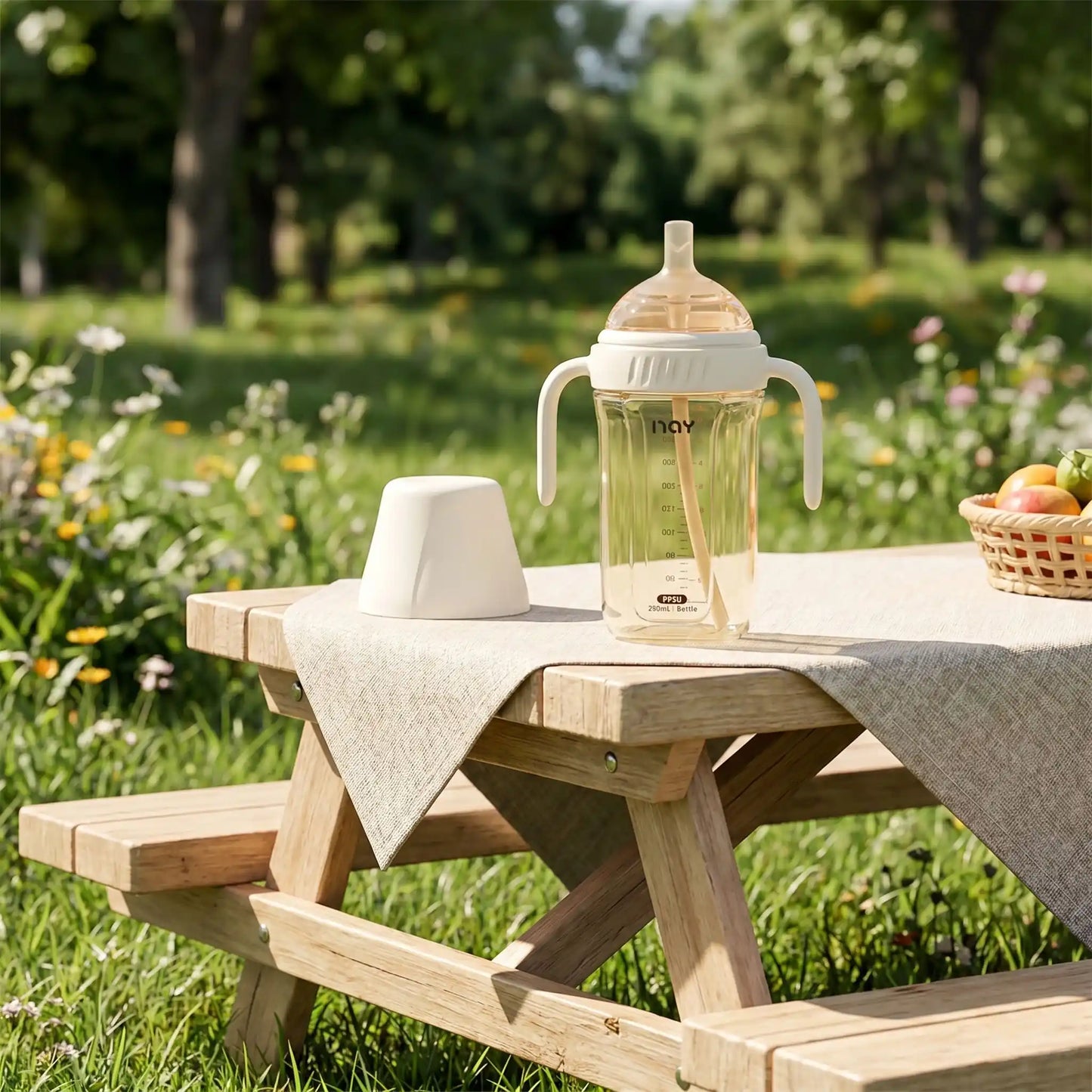 Biberion plastique anti colique transparent grand