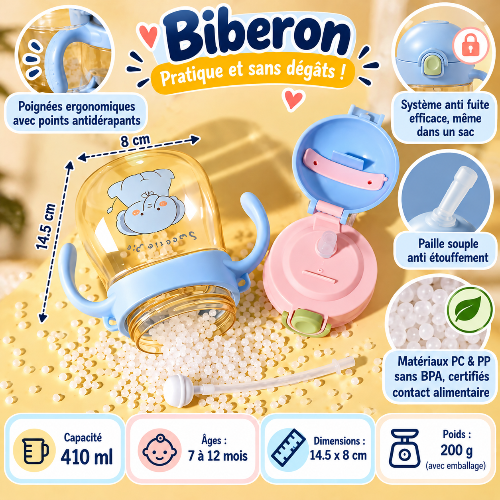 Biberon anti fuite dimensions