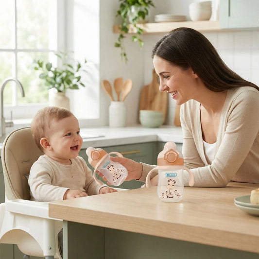 Biberon apprentissage anti fuite 300ml orange