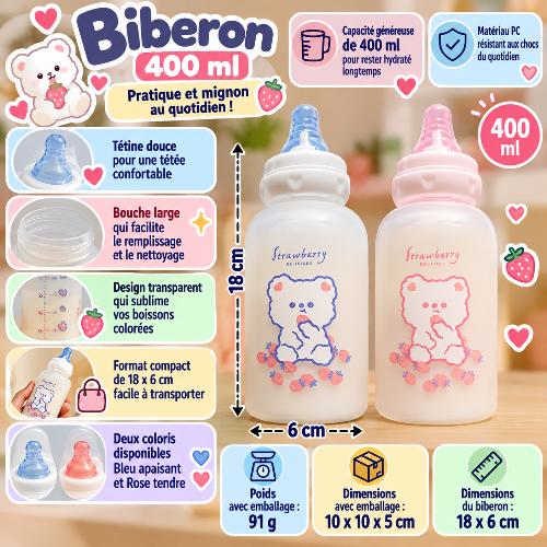 Biberon infographie kawaii