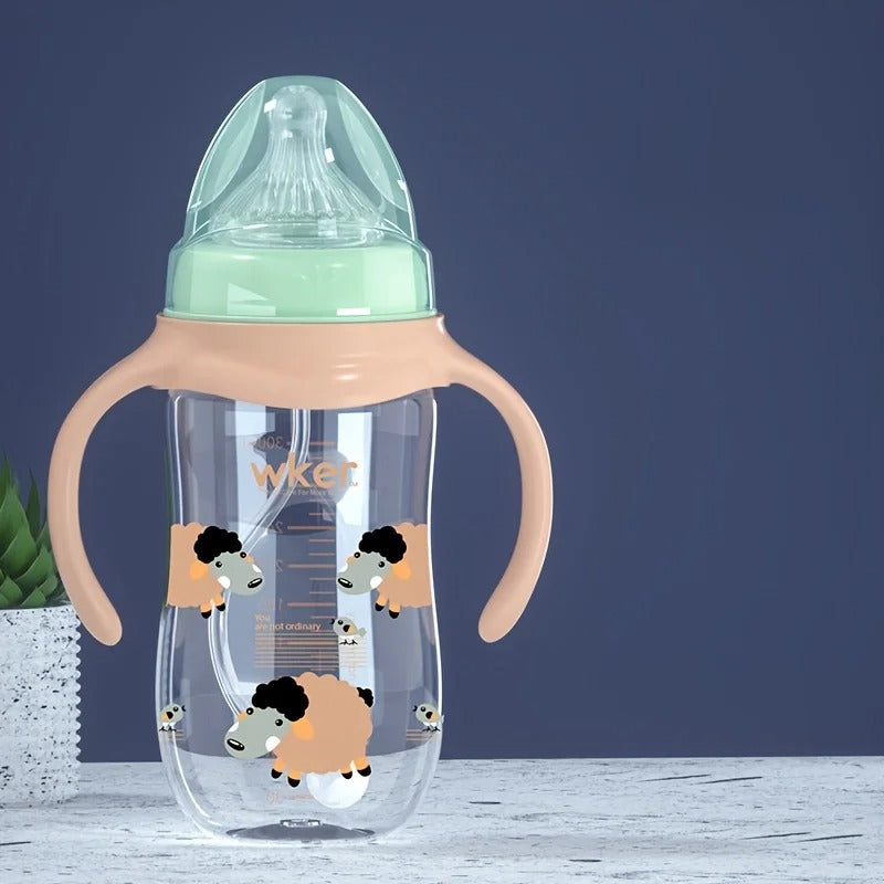 Biberon large ouverture 300ml mouton orange