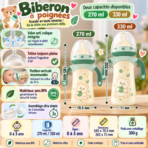 Biberon pastel infographie