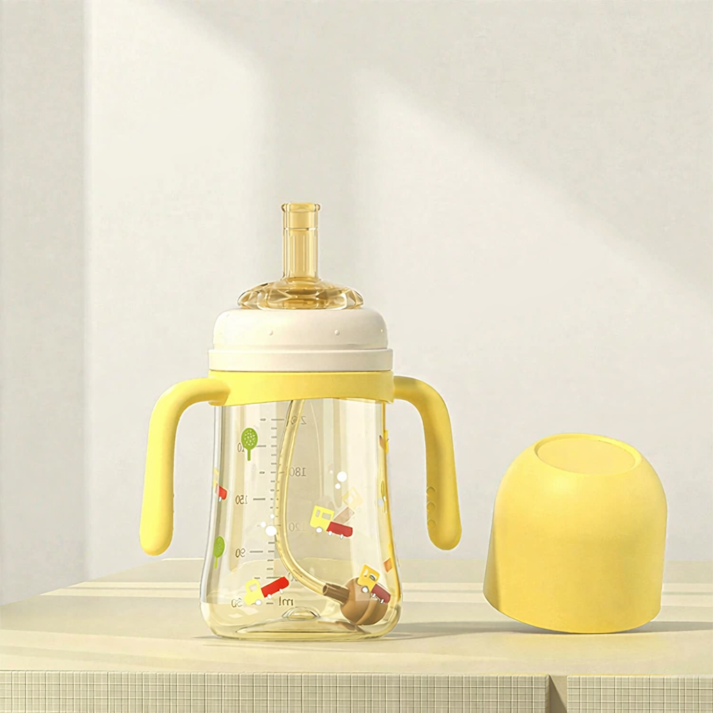 Biberon plastique anti-colique 240ml jaune