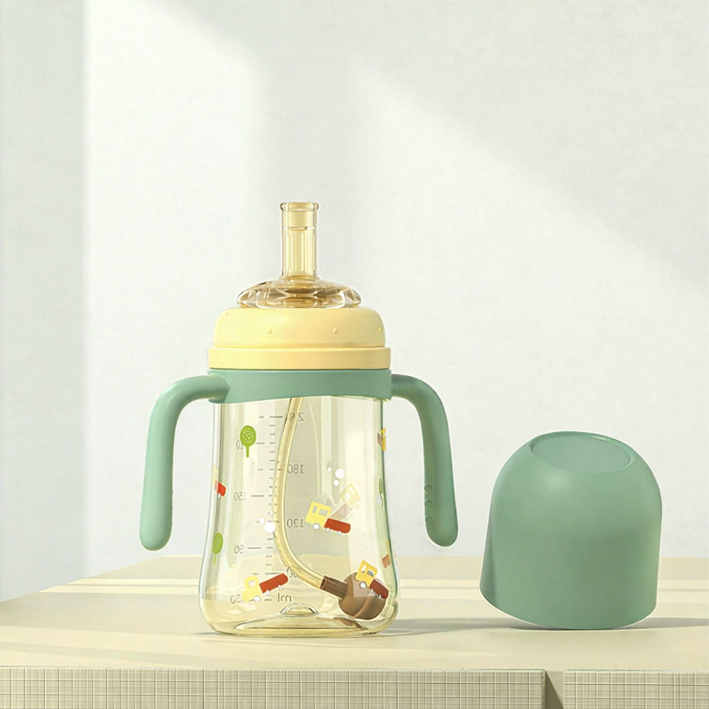 Biberon plastique anti colique 240ml vert