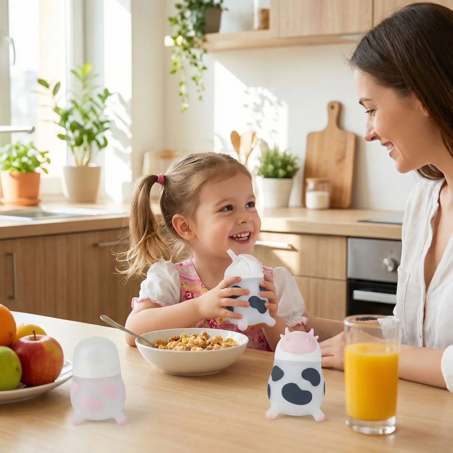 Biberon ache silicone anti coliques couvercle avec mamelons