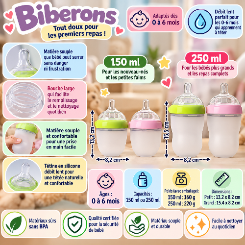 Biberon doux dimensions