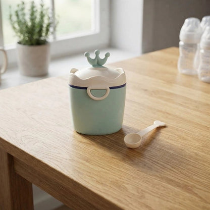 Boite doseuse lait précis dose couronne avec cuillère