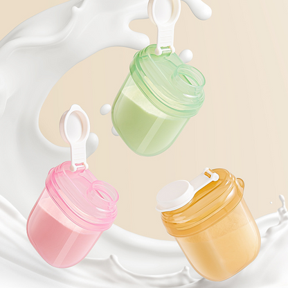 Boite doseuse lait bébé couleurs pastels