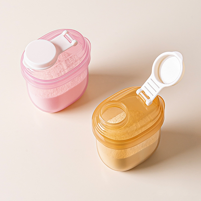 Boite doseuse lait bébé deux couleurs