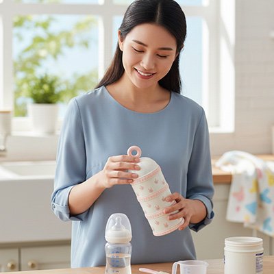 Boite doseuse lait bibmax rose