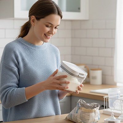 Boite doseuse lait transparent petit format